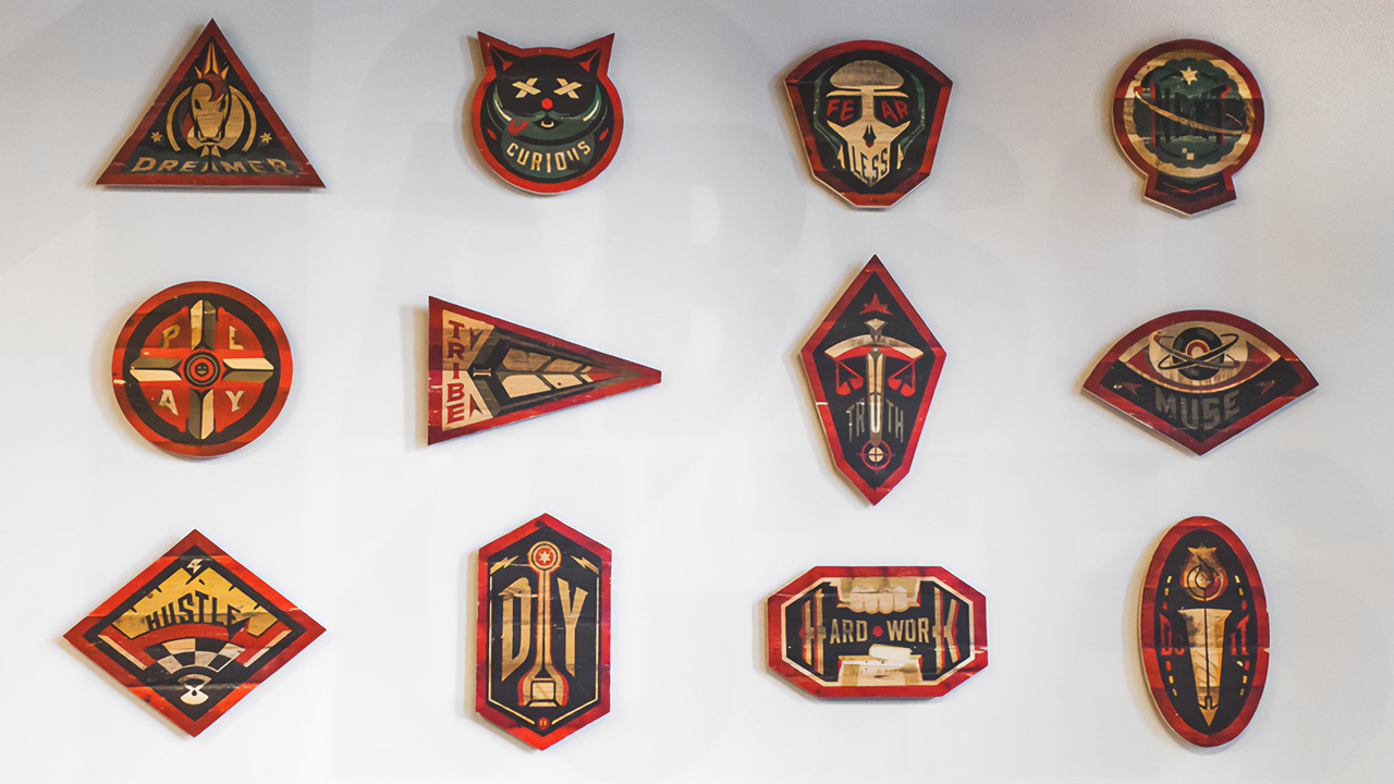 Real Art 12 Absolutes Wood Badges