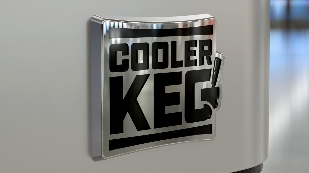 Cooler Keg Badge Closeup