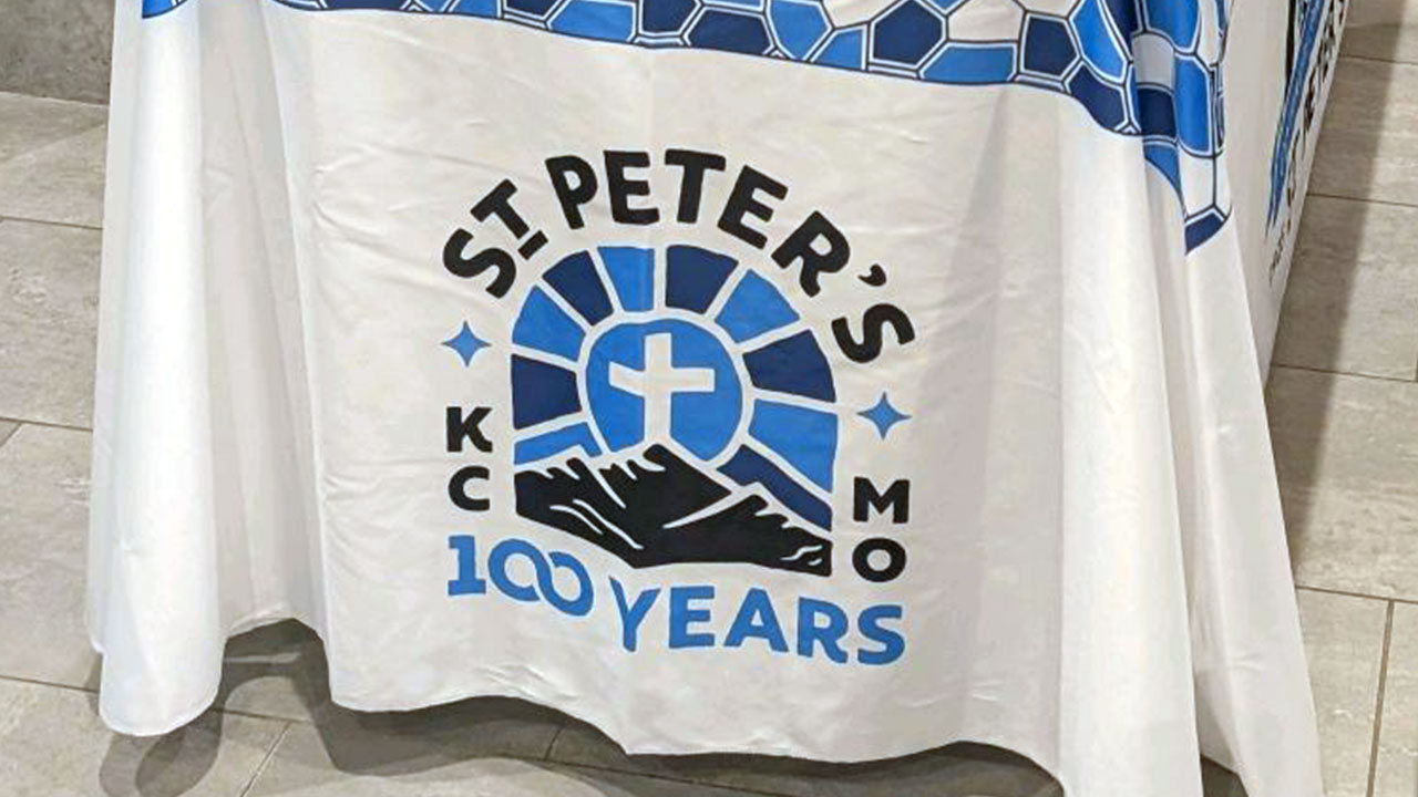 St. Peter's Centennial Tablecloth Side